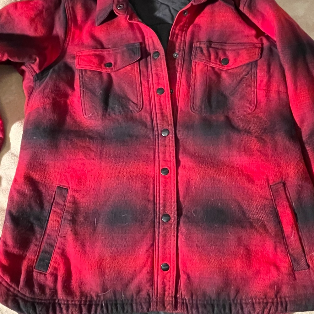 Duluth Trading Women's Folklore Flannel Insulated Shirt Jac - Picture 2 of 5
